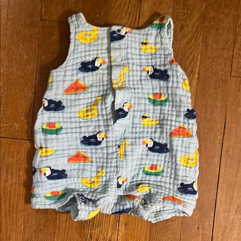 Adorable Baby Romper with pool float Print